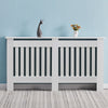 152cm MDF Radiator Cover Wall Cabinet Wide Wood Slats Vertical Grill White DIY