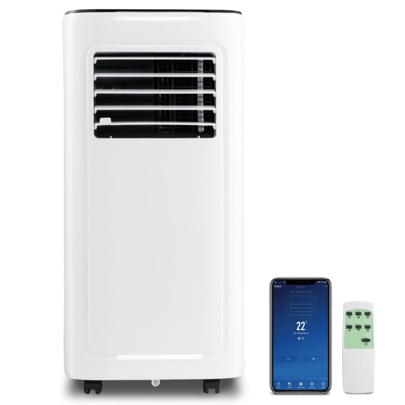 4 in 1 Portable Air Conditioner 8,000 BTU WiFi Enabled AC Unit Remote Control