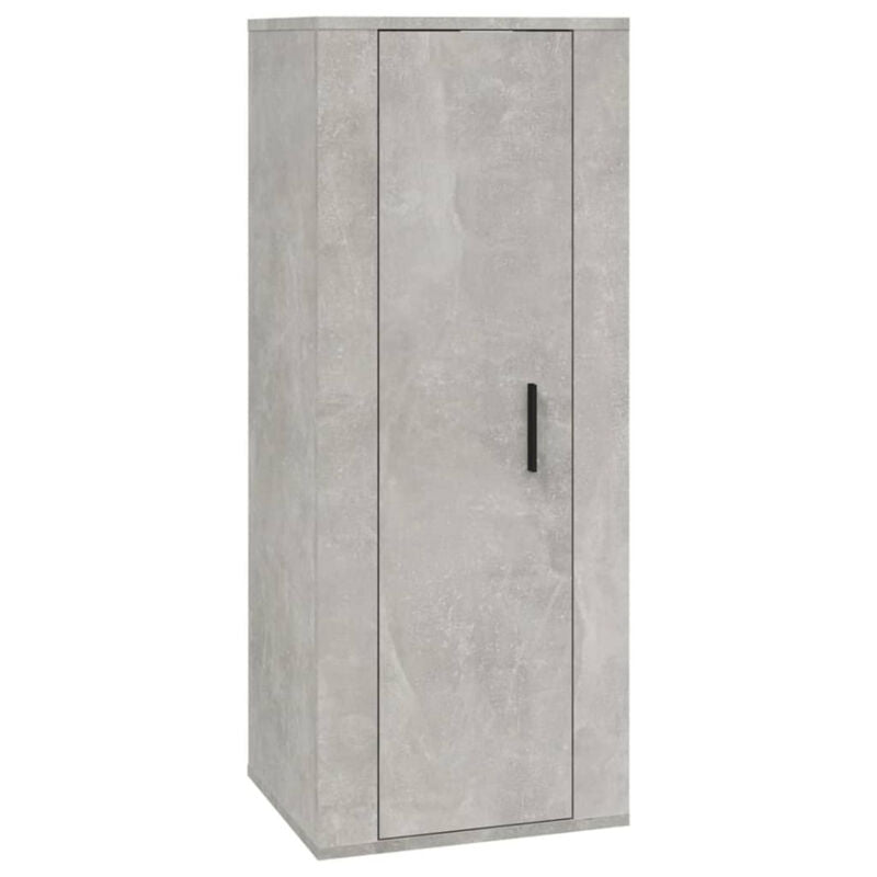 6 Piece TV Cabinet Set Concrete Grey Engineered Wood H1F1