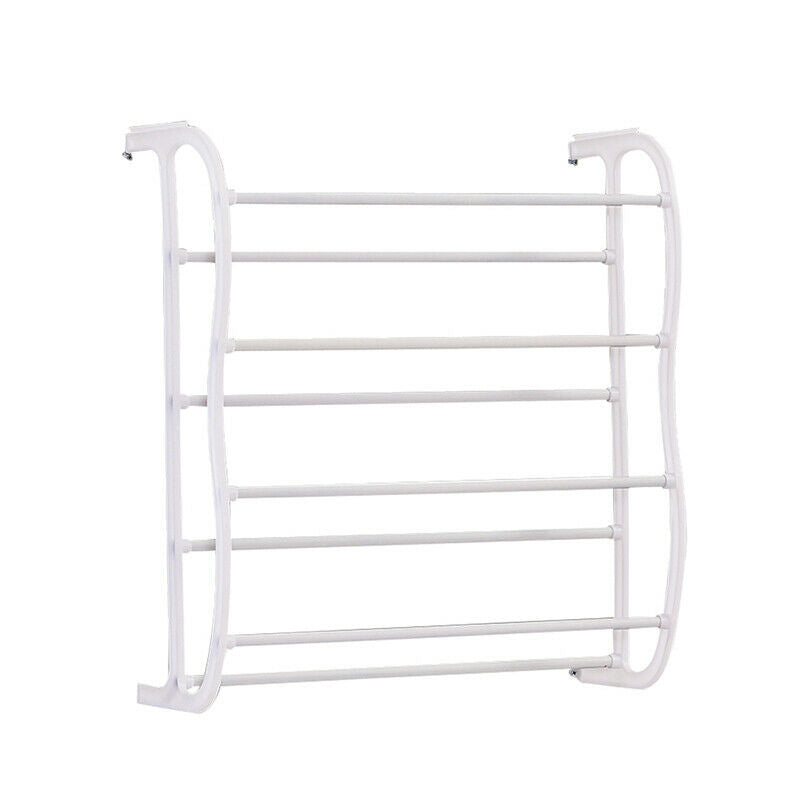 4 Tier Over The Door Hanging Shoe Rack Organiser Stand Shelf Holder Storage New