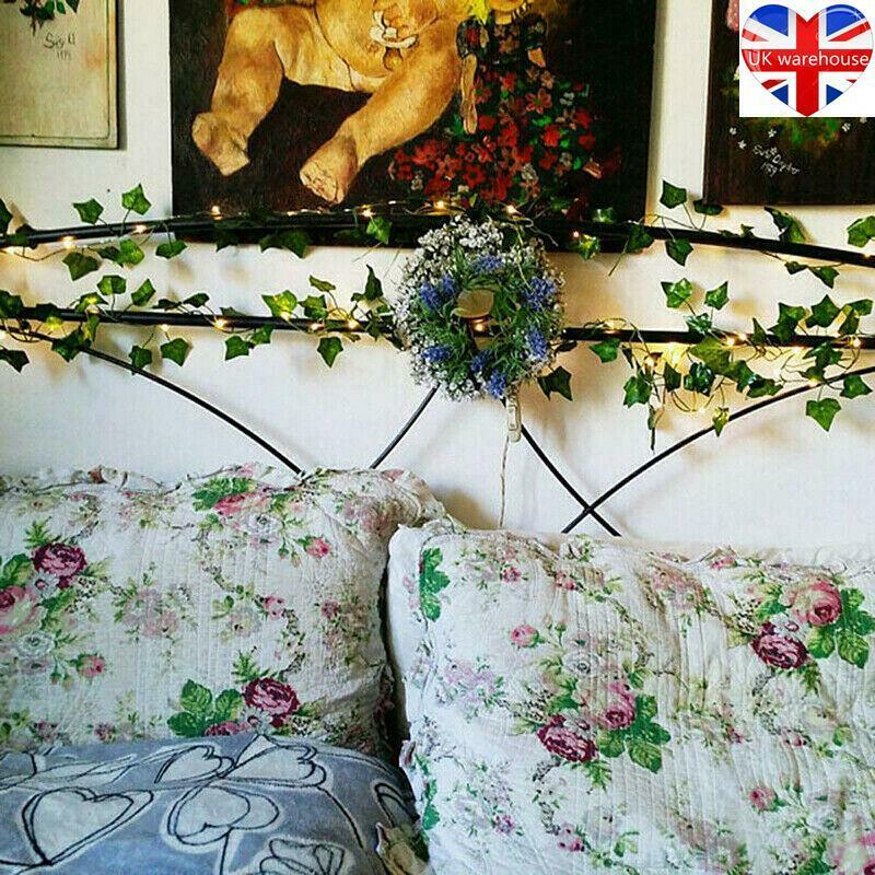 2M/10M LED Leaves Ivy Leaf Garland Fairy String Lights Party Garden Decor Lamp