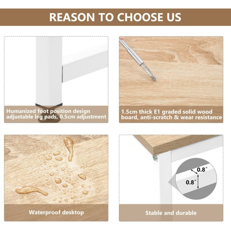 Office Desk Computer Desk PC Latop Table Work Study Workstation With Shelf Home