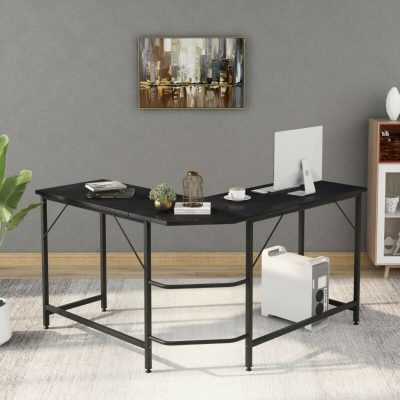 Corner Desk Study Table L shaped for Computer PC Laptop Home Office Workstation