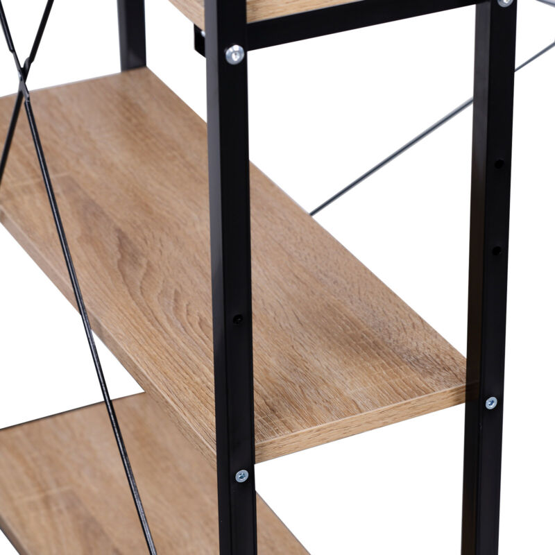 Computer Desk with Bookshelf Writing Study Laptop Table Workstation Home Office