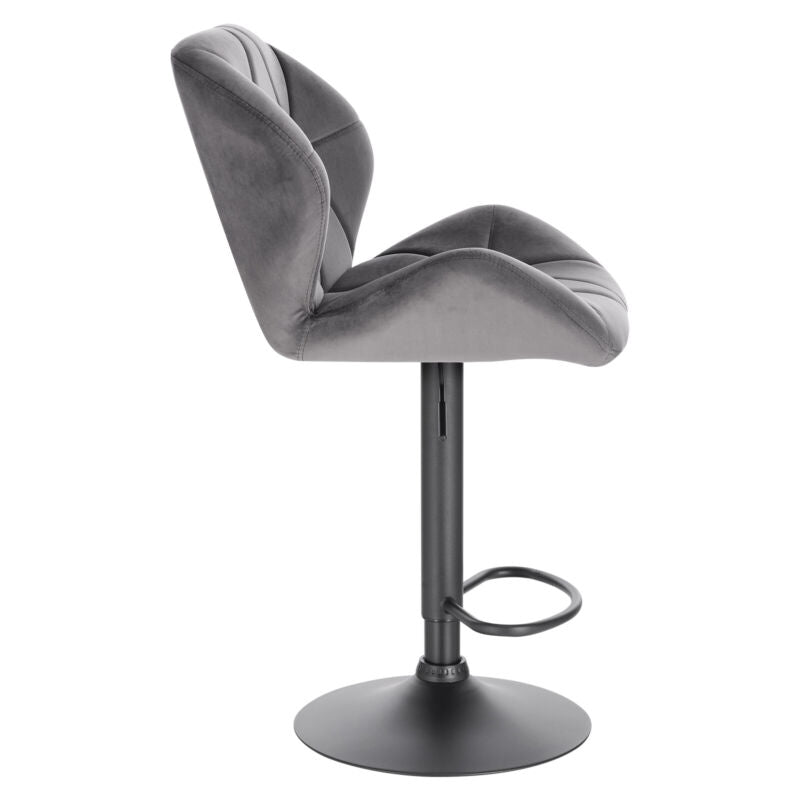 1x Breakfast Bar Stool 360° Swivel Gas Lift Adjustable Height Kitchen Bar Chair