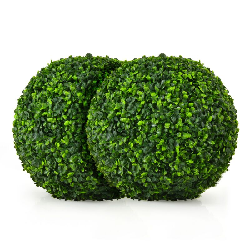 2 PCS 40cm Artificial Topiary Ball Sun Protection Realistic Topiary Tree