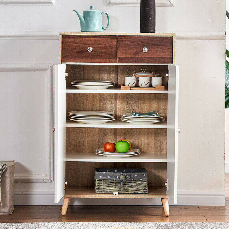 Storage Cabinet Cupboard Sideboard Display Unit with 2 Drawer Hallway Livingroom