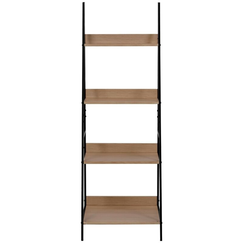 Ladder Shelf Bookcase, Industrial 4 Tier Bookshelf, Storage Rack Shelves