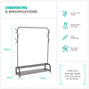Heavy Duty Clothes Rail Rack Garment Hanging Display Stand Shoes Storage Shelves