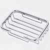 Silver Stainless Steel Soap Holder Dish Bathroom Wall Mounted Storage Rack UK