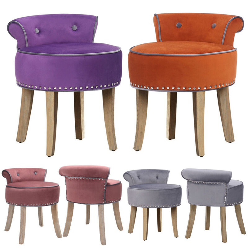 Fabric Dressing Table Chair Vanity Stool Piano Stool Dining Chair Makeup Bedroom
