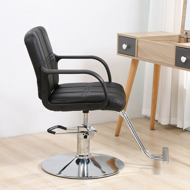 Beauty Salon Haircut Chair Hairdressing Barber Chair PU Leather Black Elegance