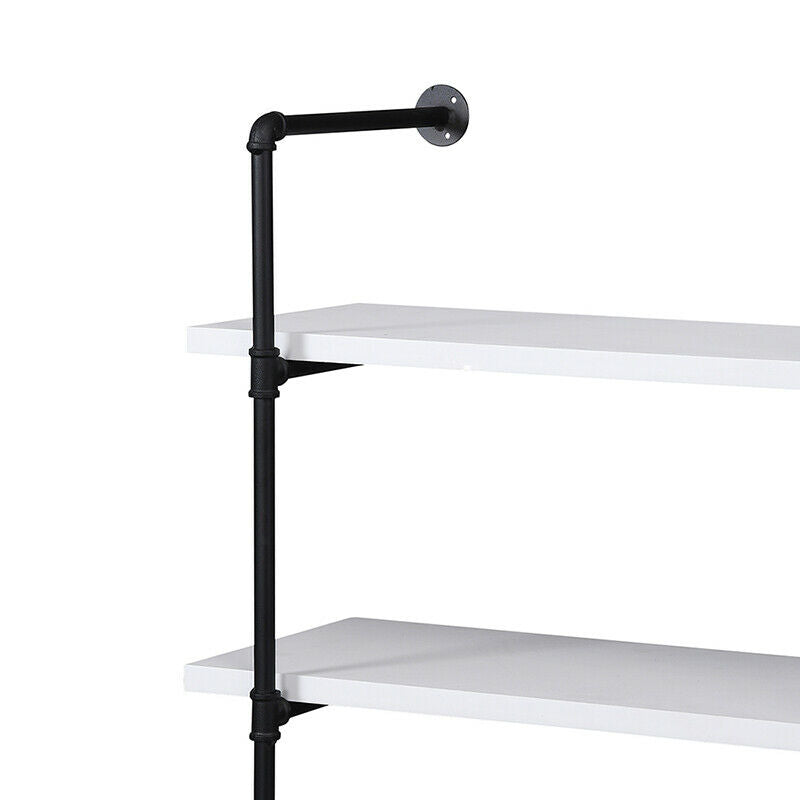 3 tier Shelf Display Storage Rack Holder Wall Mounted Metal Frame MDF Board Home