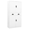 Office Cabinet White 90x40x180 Steel V5U8