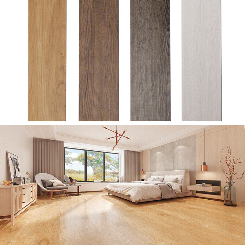 36pcs Self adhesive Wooden Pattern Floor Tile PVC Flooring Planks Living Room