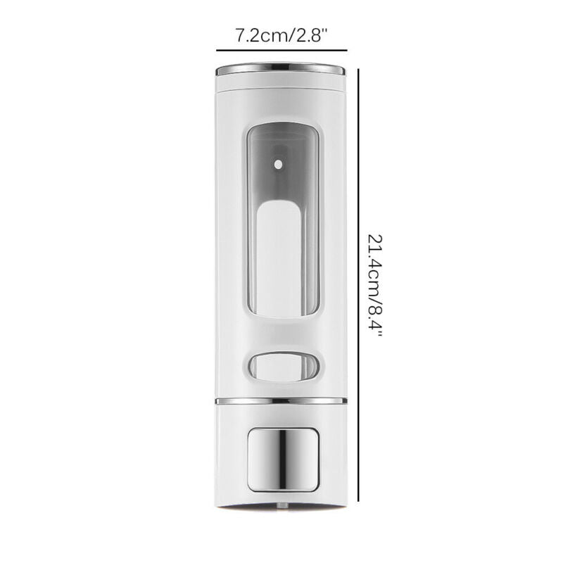 400ml Liquid Soap Shampoo Dispenser Wall Mounted Hand Wash Dispenser Bathroom UK