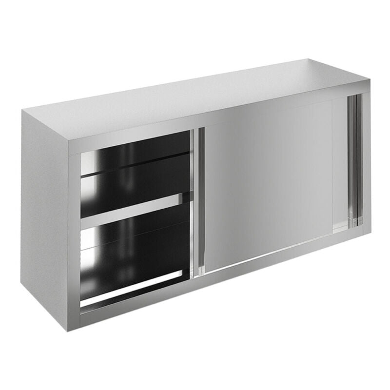 120x35x60cm Catering Stainless Steel Kitchen Wall Cabinet Storage Cupboard Shelf