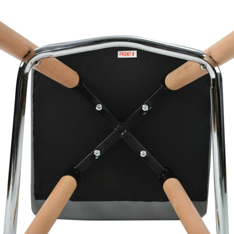 2 Pcs PU Leather Bar Stools Breakfast Stool Kitchen Pub Chairs Seat Grey