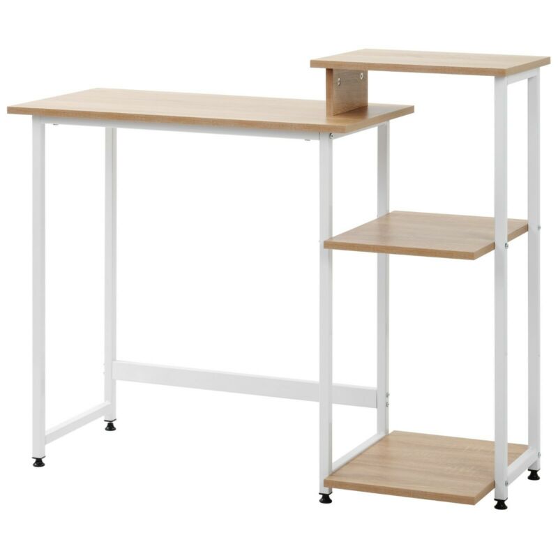 Computer Desk Home Office Study PC Writing Table Workstation Shelf Furniture UK