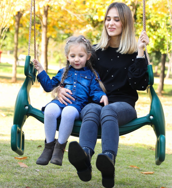 Double swing deals with baby seat