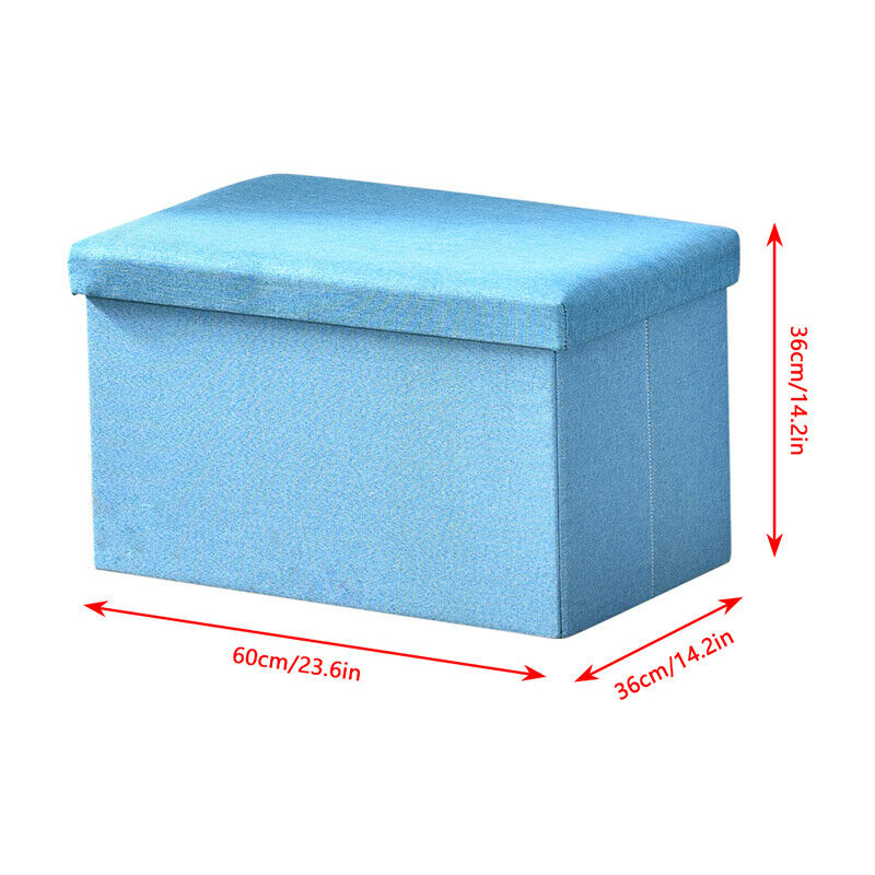Folding Storage Ottoman Seat Stool Storage Boxes Chair Footstool Bench with Lid