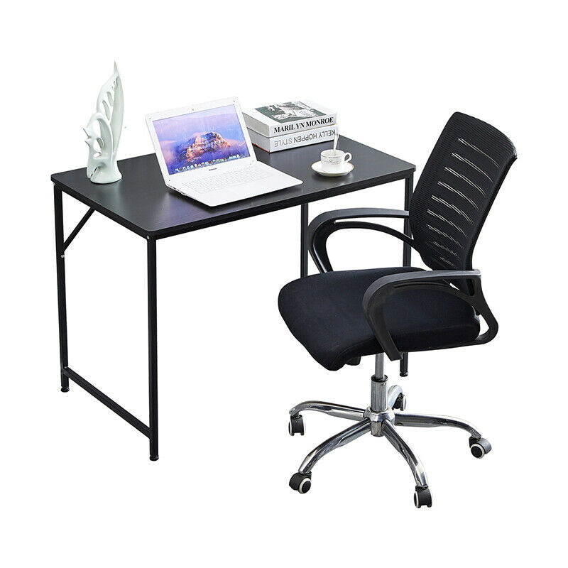 Computer Laptop Table Desk Wood Top Study Office Home Workstation Black/White