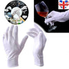 24 Pcs White Gloves, 12 Pairs Soft Cotton Work Gloves, Coin Jewelry Silver UK