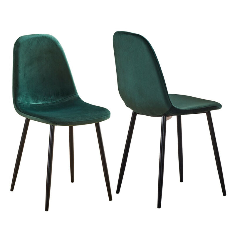 Set of 4 Velvet Dining Chairs Side Chairs Metal Legs Living Room Home Office BN