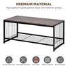 2-Tier Coffee Table Tea Sofa Table with Shelf Storage Metal Frame 100x50x45cm