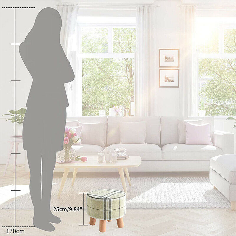 Small Footstool Foot Rest Stool Pouffe Ottoman For Living Room Removable Cover