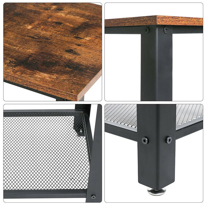 3-Tier Console Table Side/End Table Mesh Shelf Entryway Hallway Furniture