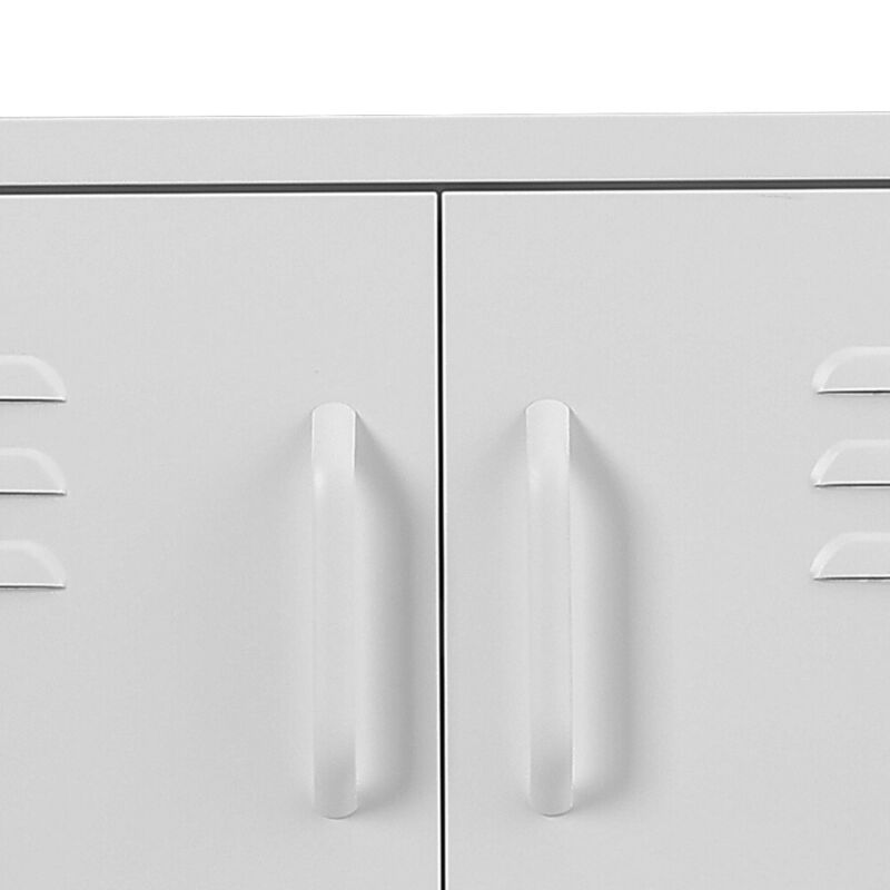 4 Doors Office Storage Cupboard Metal Filing Cabinet Furniture With 4 Shelves