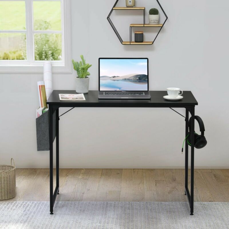 Black Home Office Desk Computer Table Student Study Laptop PC Writing Workstatio