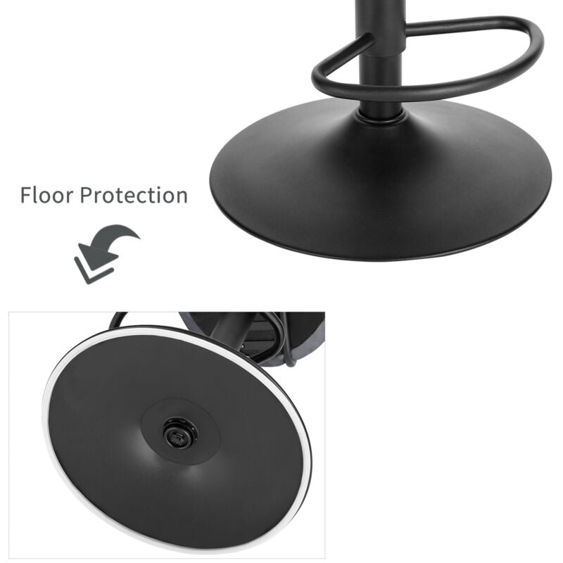 1/2x Bar Stool Kitchen Swivel Gas Lift Barstool Adjustable Height Breakfast Pub