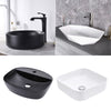 MULTI SHAPE BATHROOM CLOAKROOM COUNTERTOP CERAMIC BASIN SINK & POP UP WASTE SETS