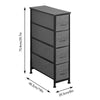 Dark Grey Fabric Cabinet Storage Unit Chest of Drawers Organiser Bedside Table