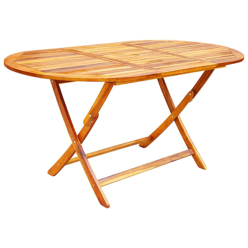 7 Piece Folding Garden Dining Set Solid Acacia Wood B7W4