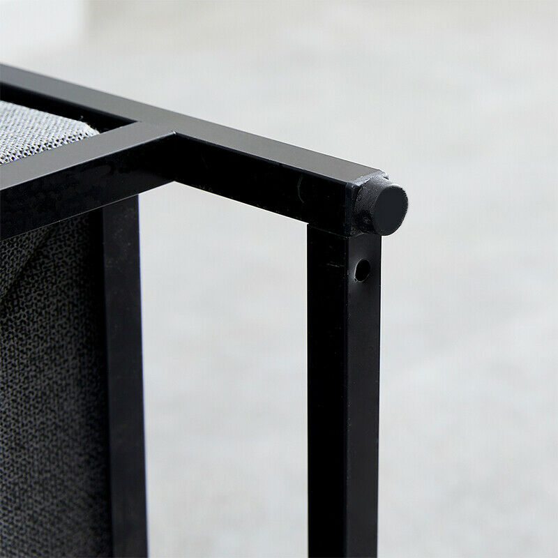 Fabric Bedside Table Cabinet Storage Unit Metal Frame Chest Of 7 Drawers Home BN