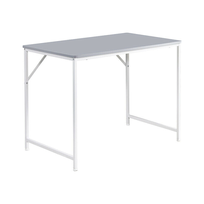 Computer Laptop Table Desk Wood Top Study Office Home Workstation Black/White