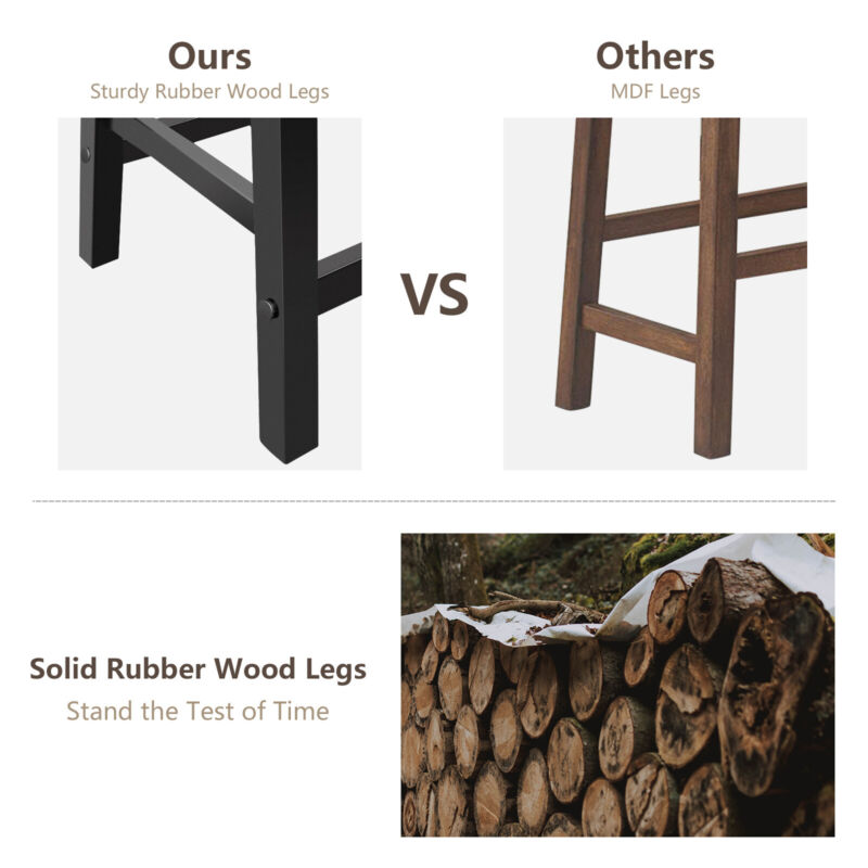 4PCS Dining Table & Chair Set Kitchen Furniture W/ Counter Table Bench & Stools