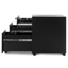 3 Drawer Modern Steel Drawers Filing Cabinet w/ 5 Wheels Lock Pencil Box Black