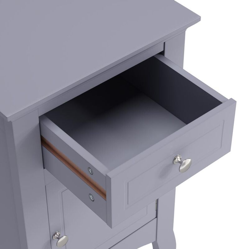 White Narrow Bedside Cabinet 1 Drawer Lamp Table Night Stand Bedroom Sofa Side