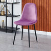 Set of 4 Velvet Dining Chairs Upholstered Seat Home Living Room Lounge Bedroom