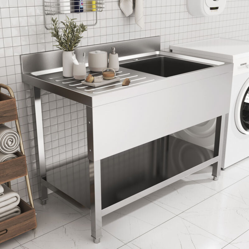 Deep Bowl Stainless Steel Sink Kitchen Sink Catering Handmade Sink with Drain