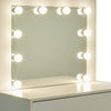 Dressing Table Vanity Makeup Desk w/ LED Lights Mirror Drawer Bedroom Furniture