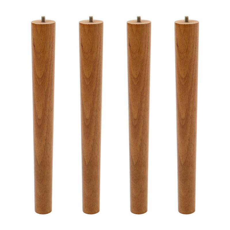 4x Wooden Furniture Legs Tapered Beech/Oak Feet For Table/Chair/So