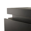2/3 Drawers High Gloss Front Bedside Table Cabinet LED Nightstand Black/White