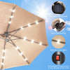 4.6M Solar 36 LED Patio Double-Sided Umbrella Outdoor Extra Large Crank Parasol