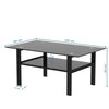 Rectangle Black Glass Coffee Table Clear Coffee Table Living Room Furniture MA