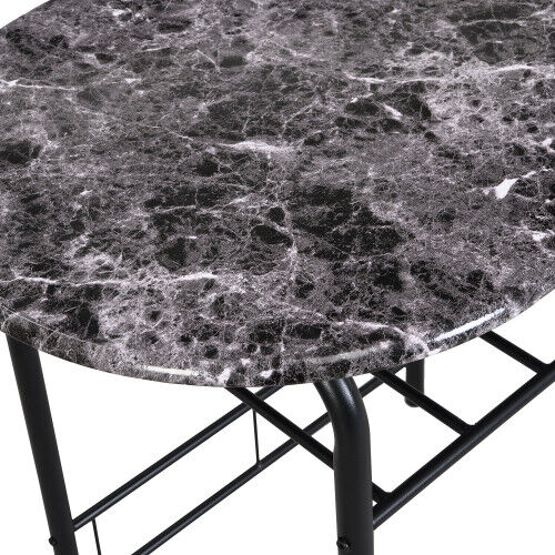 3pcs Dining Table Set and 2 Stools Breakfast Bar for Dining Room/ Kitchen MJ